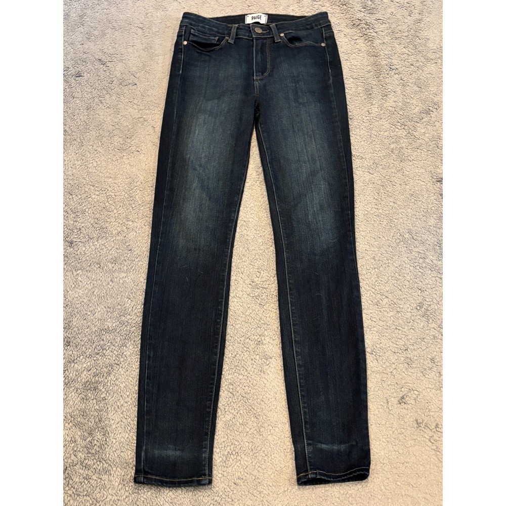Paige Jeans Womens 26 Blue Slim Hoxton Ultra Skinny Denim Pants Dark Wash